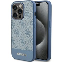 Guess GUHCP15LG4GLBL iPhone 15 Pro 6.1" niebieski|blue hardcase 4G Stripe Collection цена и информация | Чехлы для телефонов | pigu.lt