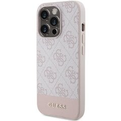 Guess GUHCP15LG4GLPI iPhone 15 Pro 6.1" różowy|pink hardcase 4G Stripe Collection цена и информация | Чехлы для телефонов | pigu.lt