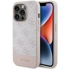 Guess GUHCP15LG4GLPI iPhone 15 Pro 6.1" różowy|pink hardcase 4G Stripe Collection цена и информация | Чехлы для телефонов | pigu.lt