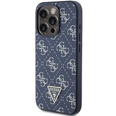 Guess GUHCP15LPG4GPB iPhone 15 Pro 6.1" niebieski|blue hardcase 4G Triangle Metal Logo цена и информация | Чехлы для телефонов | pigu.lt