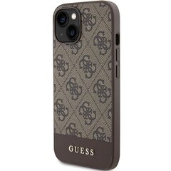 Guess GUHCP15SG4GLBR iPhone 15 | 14 | 13 6.1" brązowy|brown hardcase 4G Stripe Collection цена и информация | Чехлы для телефонов | pigu.lt