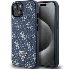 Guess GUHCP15SPG4GPB iPhone 15 | 14 | 13 6.1" niebieski|blue hardcase 4G Triangle Metal Logo цена и информация | Чехлы для телефонов | pigu.lt