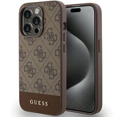 Guess GUHCP15XG4GLBR iPhone 15 Pro Max 6.7" brązowy|brown hardcase 4G Stripe Collection цена и информация | Чехлы для телефонов | pigu.lt