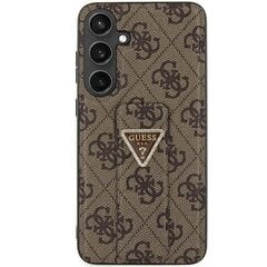 Guess GUHCS24LPGS4TDW S24 Ultra S928 brązowy|brown hardcase Grip Stand 4G Triangle Strass цена и информация | Чехлы для телефонов | pigu.lt