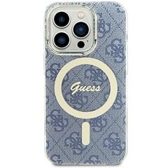 Guess GUHMP15SH4STB iPhone 15 | 14 | 13 6.1" niebieski|blue hardcase IML 4G MagSafe цена и информация | Чехлы для телефонов | pigu.lt