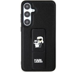 Karl Lagerfeld KLHCS24LGSAKCPK S24 Ultra S928 czarny|black hardcase Gripstand Saffiano Karl&Choupette Pins цена и информация | Чехлы для телефонов | pigu.lt