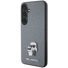 Karl Lagerfeld KLHCS24MPSAKCMPG S24+ S926 hardcase szary|grey Saffiano Karl & Choupette Metal Pin цена и информация | Чехлы для телефонов | pigu.lt