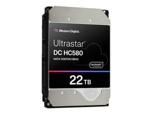Dysk serwerowy HDD Western Digital Ultrastar DC HC580 WUH722422ALE6L4 (22 TB; 3.5"; SATA III) kaina ir informacija | Vidiniai kietieji diskai (HDD, SSD, Hybrid) | pigu.lt
