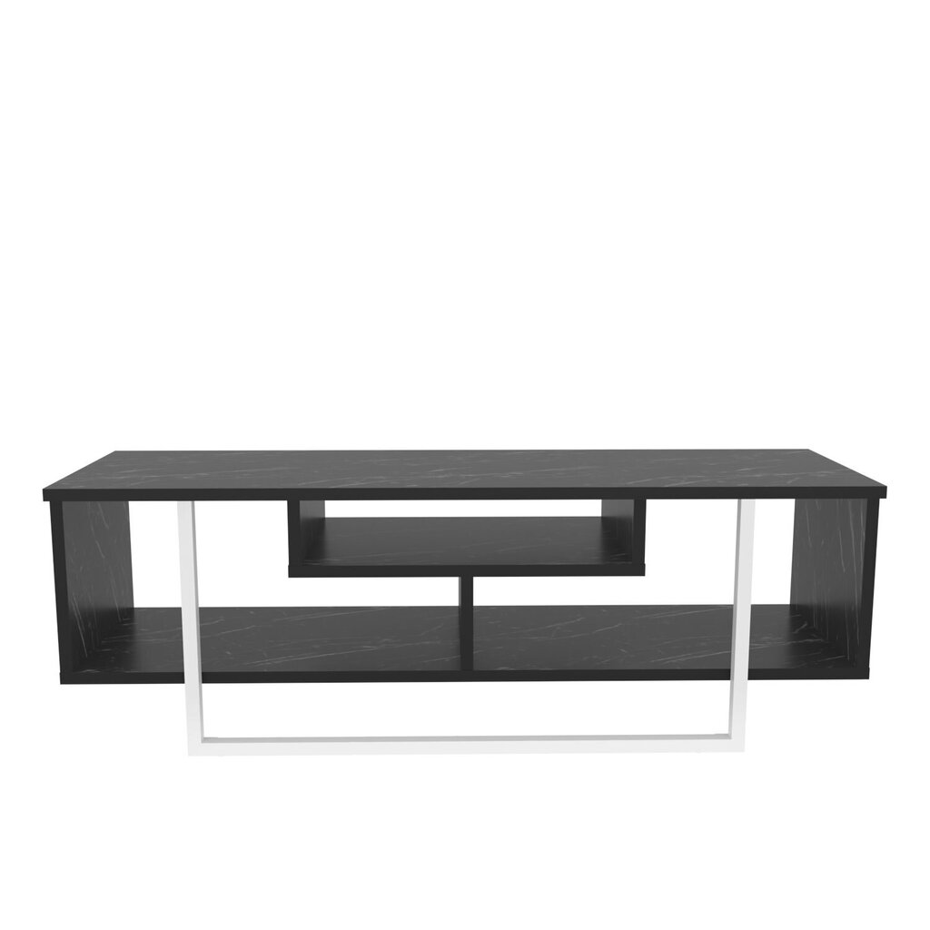 TV stovas Asir, 120x35,2x40,2 cm, juodas/baltas kaina ir informacija | TV staliukai | pigu.lt