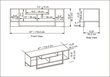 TV stovas Asir, 120x35,2x40,2 cm, juodas/baltas kaina ir informacija | TV staliukai | pigu.lt