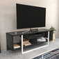 TV stovas Asir, 120x35,2x40,2 cm, juodas/baltas kaina ir informacija | TV staliukai | pigu.lt