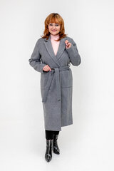 Moteriškas paltas, pilkas kaina ir informacija | Paltai moterims | pigu.lt