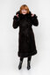 Moteriškas rudos spalvos zomšinis paltas kaina ir informacija | Paltai moterims | pigu.lt