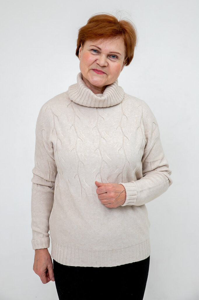 Moteriškas megztinis, smėlio spalvos. цена и информация | Megztiniai moterims | pigu.lt