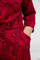 Trikotažinė suknelė moterims, raudona/juoda цена и информация | Suknelės | pigu.lt