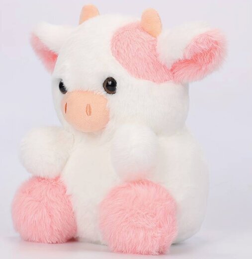 Minkšta pliušinė karvė, rožinė, 20cm kaina ir informacija | Minkšti (pliušiniai) žaislai | pigu.lt