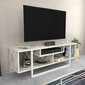 TV stovas Asir, 120x35,2x40,2 cm, baltas kaina ir informacija | TV staliukai | pigu.lt