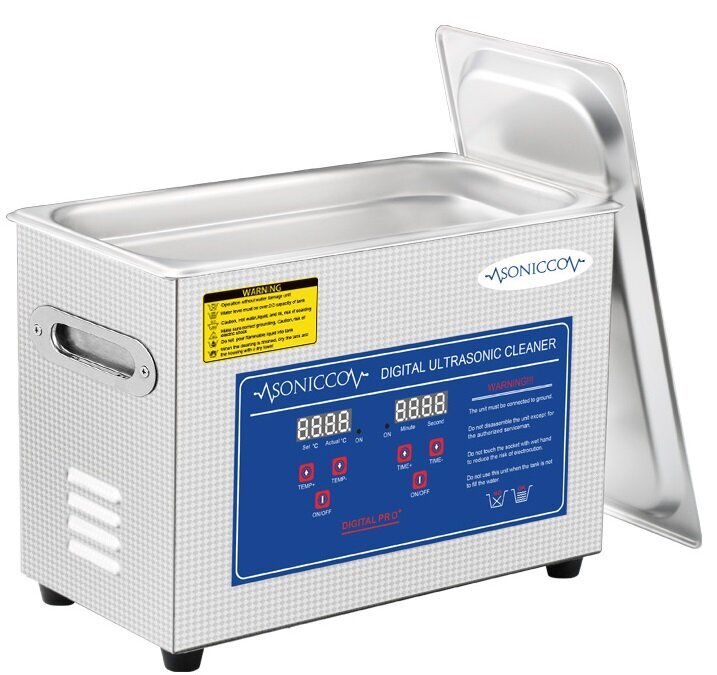 Sonicco Ultra-030S ultragarsinė valymo vonelė, 4,5 l цена и информация | Valymo reikmenys ir priedai | pigu.lt