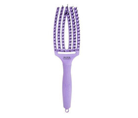 Plaukų šepetys Olivia Garden Fingerbrush Combo Medium, Lavender, 1 vnt kaina ir informacija | Šepečiai, šukos, žirklės | pigu.lt