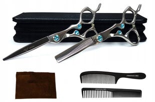 Plaukų kirpimo ir retinimo žirklių rinkinys Gepard Exonis 6.0 цена и информация | Расчески, щетки для волос, ножницы | pigu.lt