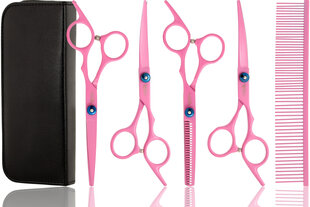 Plaukų kirpimo ir retinimo žirklių rinkinys Gepard 6.0 цена и информация | Расчески, щетки для волос, ножницы | pigu.lt