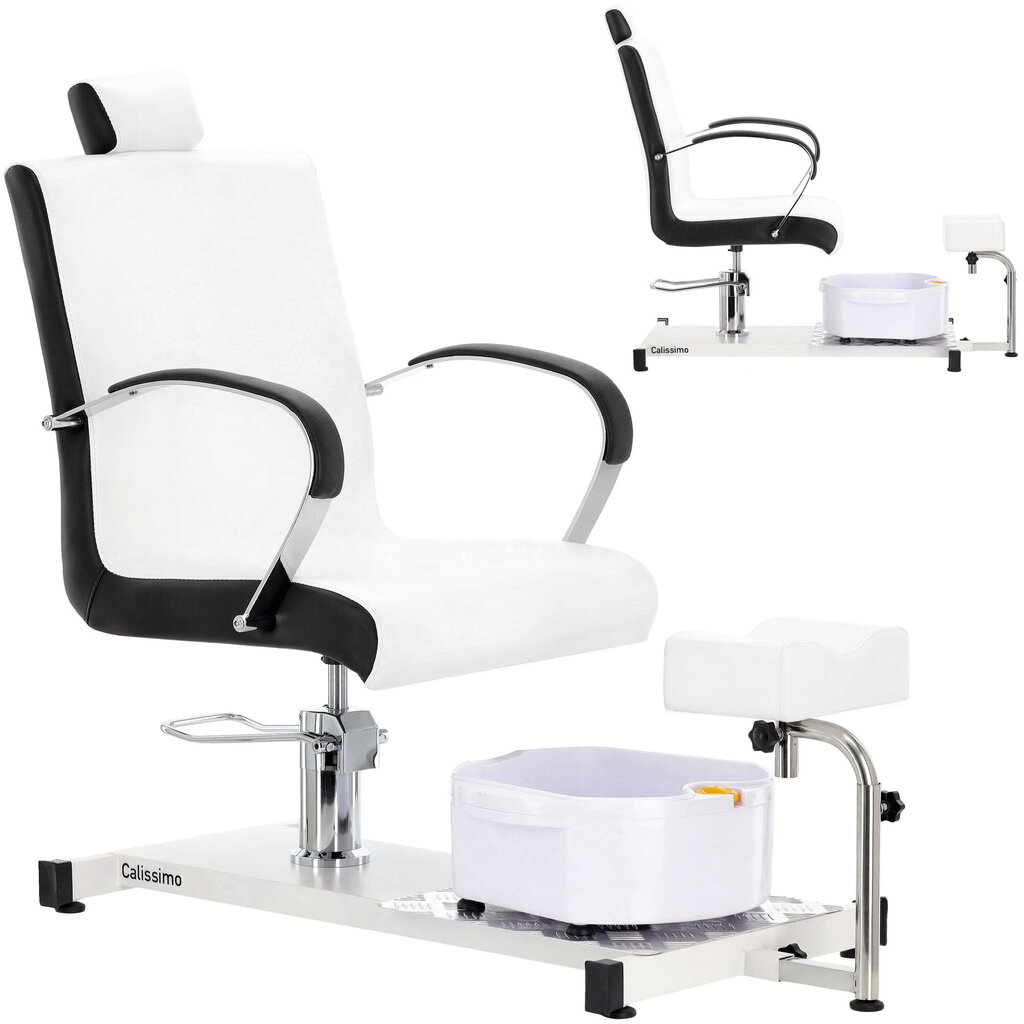 Kosmetologinė kėdė Calissimo, balta kaina ir informacija | Baldai grožio salonams | pigu.lt