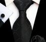 Vyriškas kaklaraištis su sąsagomis ir nosinaite kaina ir informacija | Kaklaraiščiai, peteliškės | pigu.lt