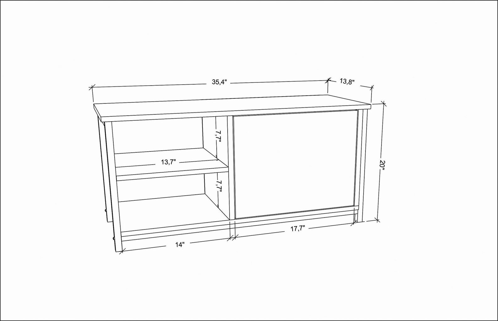 TV stovas Asir, 89,6x35,3x50,8 cm, juodas/pilkas цена и информация | TV staliukai | pigu.lt