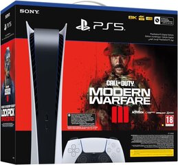 PlayStation 5 825 GB digital edition CALL OF DUTY Modern Warfare III kaina ir informacija | Žaidimų konsolės | pigu.lt