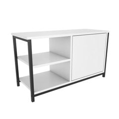 TV stovas Asir, 89,6x35,3x50,8 cm, juodas/baltas kaina ir informacija | TV staliukai | pigu.lt