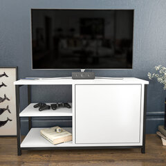 TV stovas Asir, 89,6x35,3x50,8 cm, juodas/baltas kaina ir informacija | TV staliukai | pigu.lt