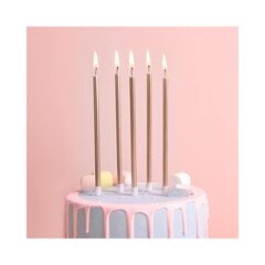 Žvakutės tortui, vario spalvos, 6 vnt. kaina ir informacija | Dekoracijos šventėms | pigu.lt