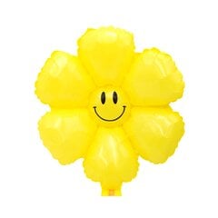 Folinis balionas, gėlytė, geltonas, 43 cm. kaina ir informacija | Balionai | pigu.lt