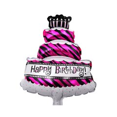 Folinis balionas tortas, Happy Birthday, 29 x 23 cm kaina ir informacija | Balionai | pigu.lt