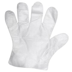 Одноразовые полиэтиленовые перчатки, 100шт. цена и информация | Рабочие перчатки | pigu.lt