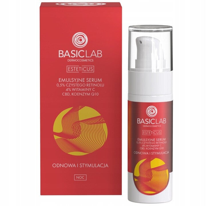 Veido serumas BasicLab Esteticus Emulsion Serum, 30 ml kaina ir informacija | Veido aliejai, serumai | pigu.lt