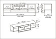 TV stovas Asir, 150x35,2x40 cm, juodas цена и информация | TV staliukai | pigu.lt