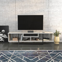 TV stovas Asir, 150x35,2x40 cm, juodas/baltas kaina ir informacija | TV staliukai | pigu.lt