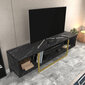 TV stovas Asir, 150x35,2x40 cm, juodas/auksinis kaina ir informacija | TV staliukai | pigu.lt