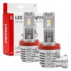 LED lemputė H8/H9/H11 X1 Series AMiO kaina ir informacija | Automobilių lemputės | pigu.lt