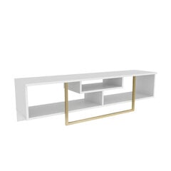 TV stovas Asir, 150x35,2x40 cm, baltas/auksinis цена и информация | Тумбы под телевизор | pigu.lt