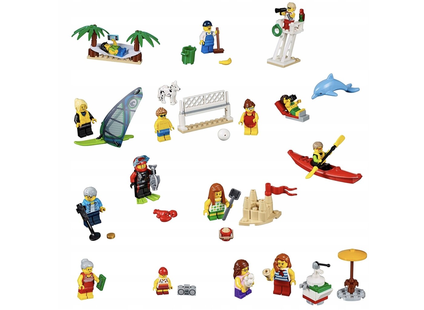 60153 LEGO® City People Pack Fun at the Beach люди на пляже цена | pigu.lt