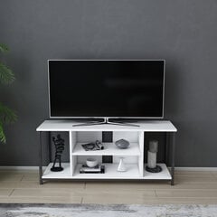 TV stovas Asir, 120x35x50,8 cm, juodas/baltas kaina ir informacija | TV staliukai | pigu.lt
