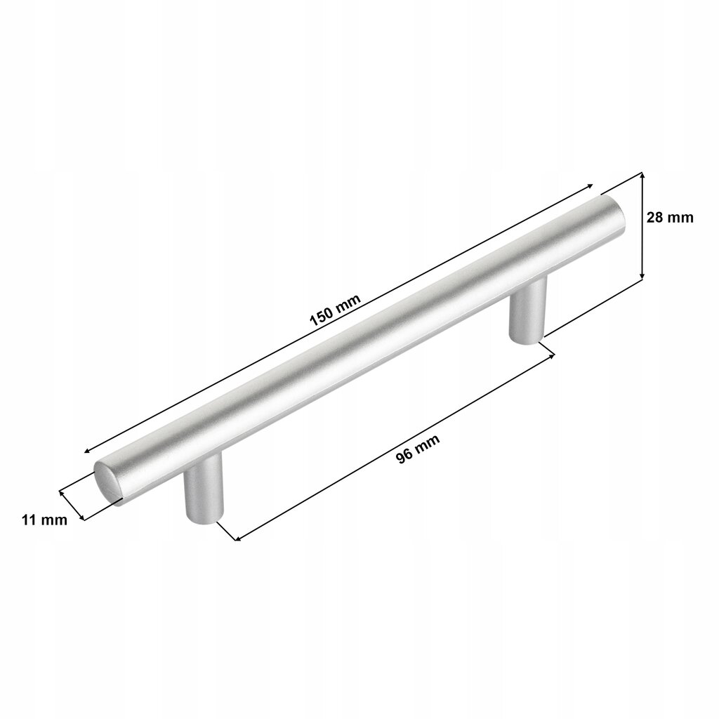 Baldų rankena, 96 mm kaina ir informacija | Baldų rankenėlės | pigu.lt
