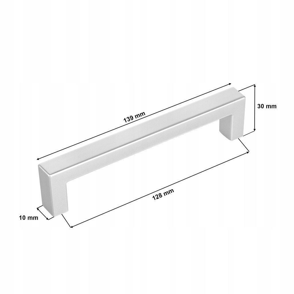 Baldų rankena, 128 mm kaina ir informacija | Baldų rankenėlės | pigu.lt