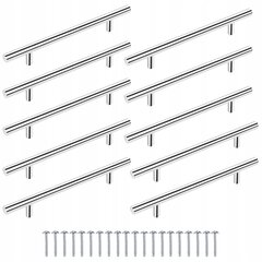10 шт Мебельная ручка арочная Серебро 96 мм + винты цена и информация | Ручки для мебели | pigu.lt