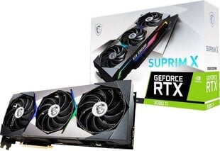 MSI GeForce RTX 3080 Ti Suprim X 12G kaina ir informacija | Vaizdo plokštės (GPU) | pigu.lt