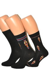 Kalėdinės kojinės vyrams Cornette A45 NMP54844.4821, juodos, 3 poros цена и информация | Мужские носки | pigu.lt