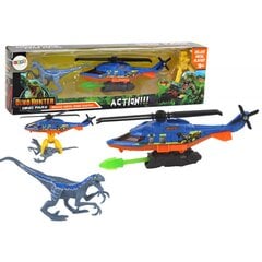 Sraigtasparnio ir dinozauro rinkinys Blue Dino Park Set Lean Toys kaina ir informacija | Žaislai berniukams | pigu.lt