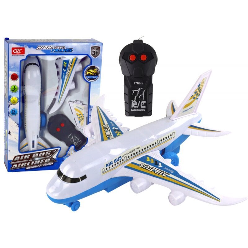 Nuotoliniu būdu valdomas lėktuvas RC su apšvietimo efektais LeanToys kaina ir informacija | Žaislai berniukams | pigu.lt